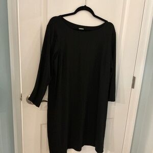 LANDS END BLACK DRESS 1X
